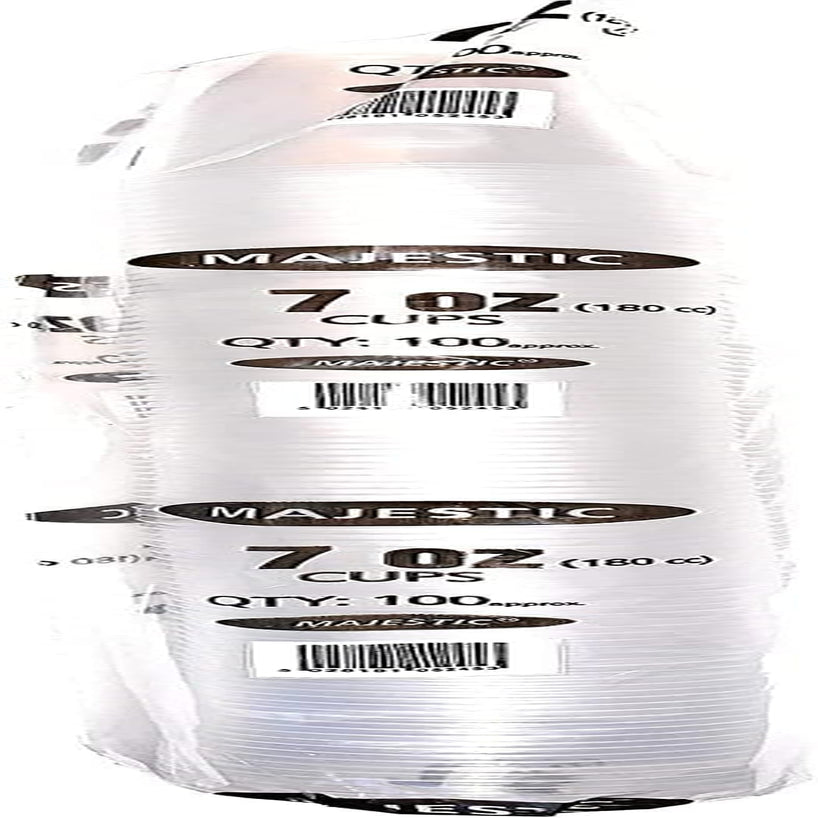 100X Plastic Disposable Drink Cups for Water Coolers Camping Travel Parties and Events (100 X 7 Ounce/180 Millilitre Cups) (100 Pack)
