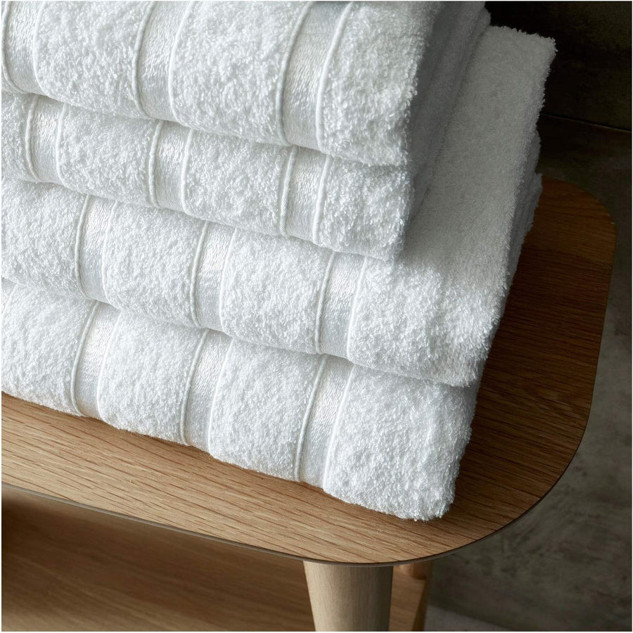 8-Piece Towels Bale Set for Bathroom, Ultra Soft Premium Quality Water Absorbent Towel Gift Sets, 100% Egyptian Cotton, 4X Face 2X Hand 2X Bath Towels, White