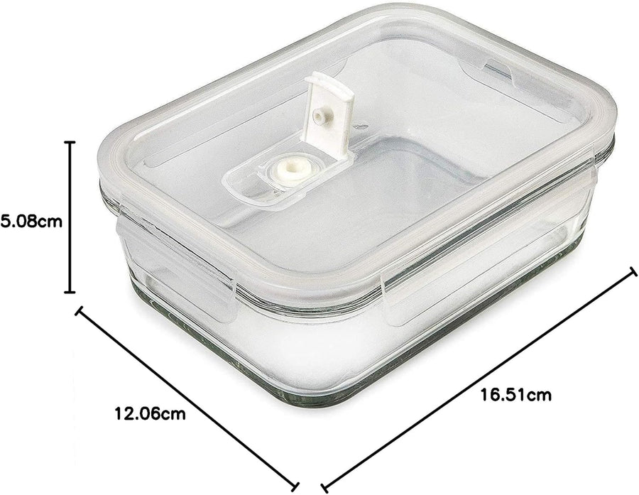 5 Pack 30Oz Glass Containers with Lids - 1 Compartment | Borosilicate Glass Meal Prep Containers - Airtight Leak-Resistant Lids, Microwave, Oven & Freezer Safe (5-Pack, 30 Oz)