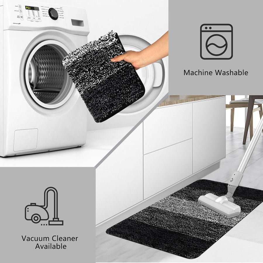 Toilet Pedestal Mat Only WC Toilet Rug Non Slip Super Absorbent U Shape Bath Mat Microfiber Soft Washable Bathroom Floor Rug