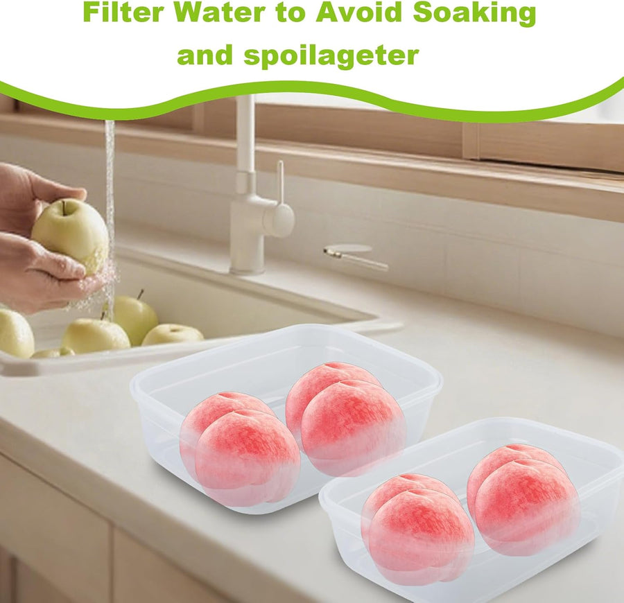 4 Pcs Airtight Food Storage Set, 280Ml/500Ml/1000Ml/1800Ml Food Storage Containers Plastic Food Containers with Lids for School, Work, Microwave, Reusable