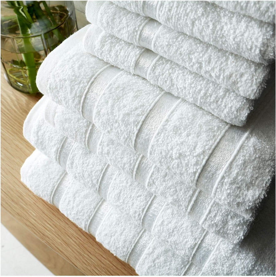 8-Piece Towels Bale Set for Bathroom, Ultra Soft Premium Quality Water Absorbent Towel Gift Sets, 100% Egyptian Cotton, 4X Face 2X Hand 2X Bath Towels, White