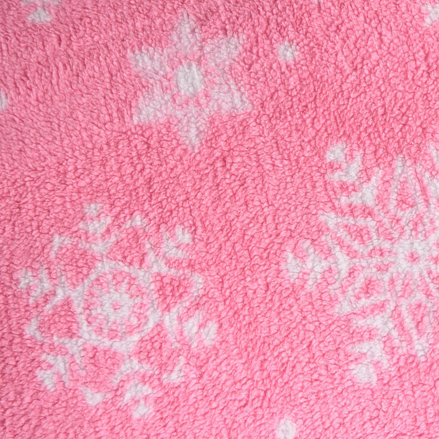 Snowflake Teddy Fleece Duvet Cover Bedding Set Winter Christmas Quilt Bed Soft