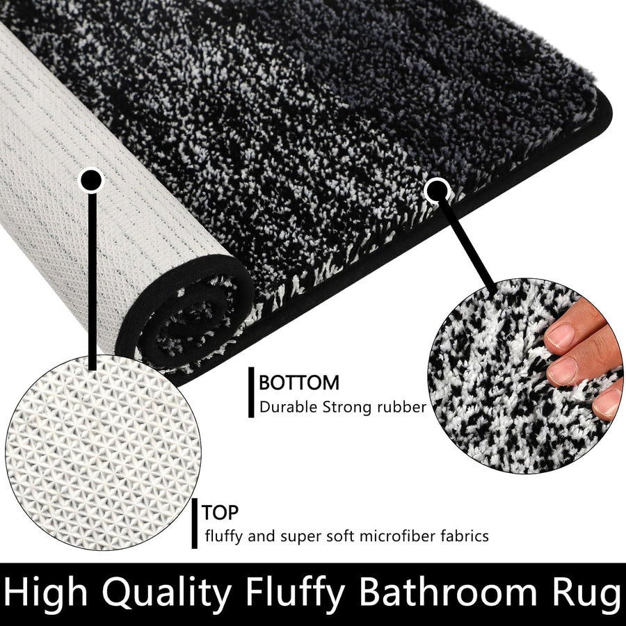 Toilet Pedestal Mat Only WC Toilet Rug Non Slip Super Absorbent U Shape Bath Mat Microfiber Soft Washable Bathroom Floor Rug