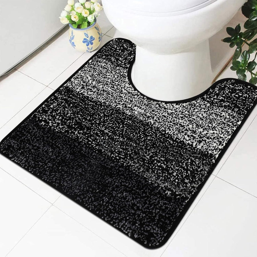 Toilet Pedestal Mat Only WC Toilet Rug Non Slip Super Absorbent U Shape Bath Mat Microfiber Soft Washable Bathroom Floor Rug