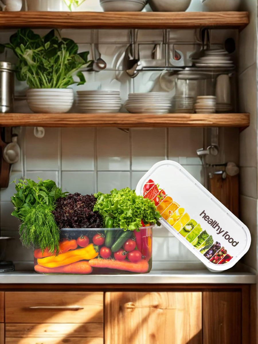 17 Piece Food Storage Containers with Lids 160Ml-5000Ml - Large Food Storage Set with 5L Container, Microwave, Freezer & Dishwasher Safe